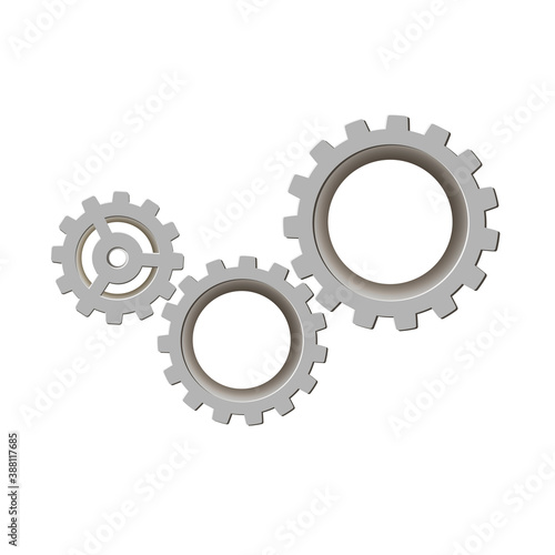 Metal gears set. Factory gears vector icon. Mechanical gear. The image of the gear. Machine gear. Cogwheel gear