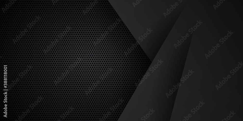 Black abstract presentation background with 3D overlap layers and copy space for text Black abstract presentation background with 3D overlap layers and copy space for text