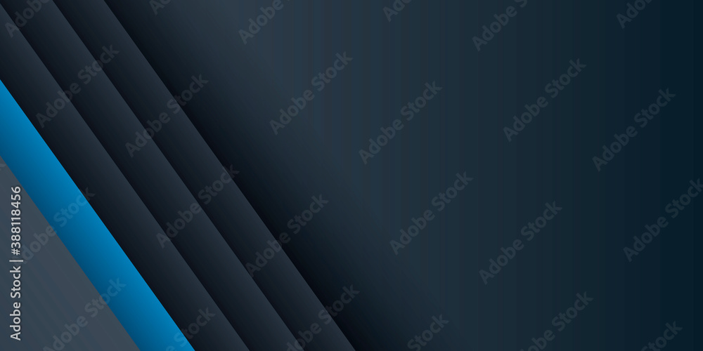 Blue black abstract background vector with blank space for text and 3D metallic futuristic layers Blue black abstract background vector with blank space for text and 3D metallic futuristic layers