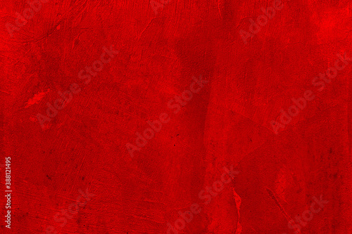Red grunge textured wall background. Customized dark crimson color design
