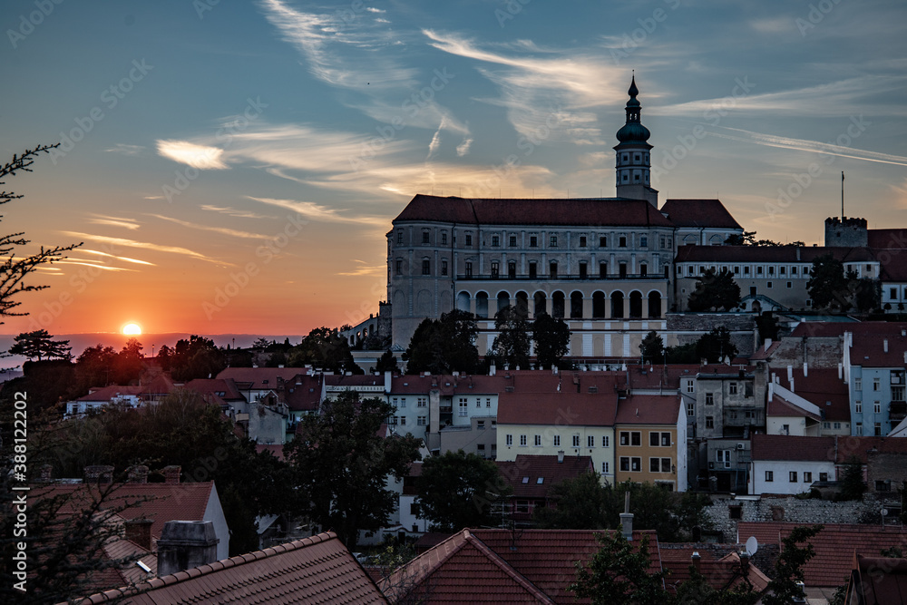 custom made wallpaper toronto digitalMikulov chateu in summer sunset