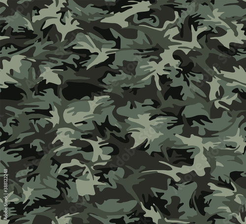 Full seamless camouflage texture skin pattern vector for military textile. Usable for Jacket Pants Shirt and Shorts. Dirty army camo masking design for hunting fabric print and wallpaper. 