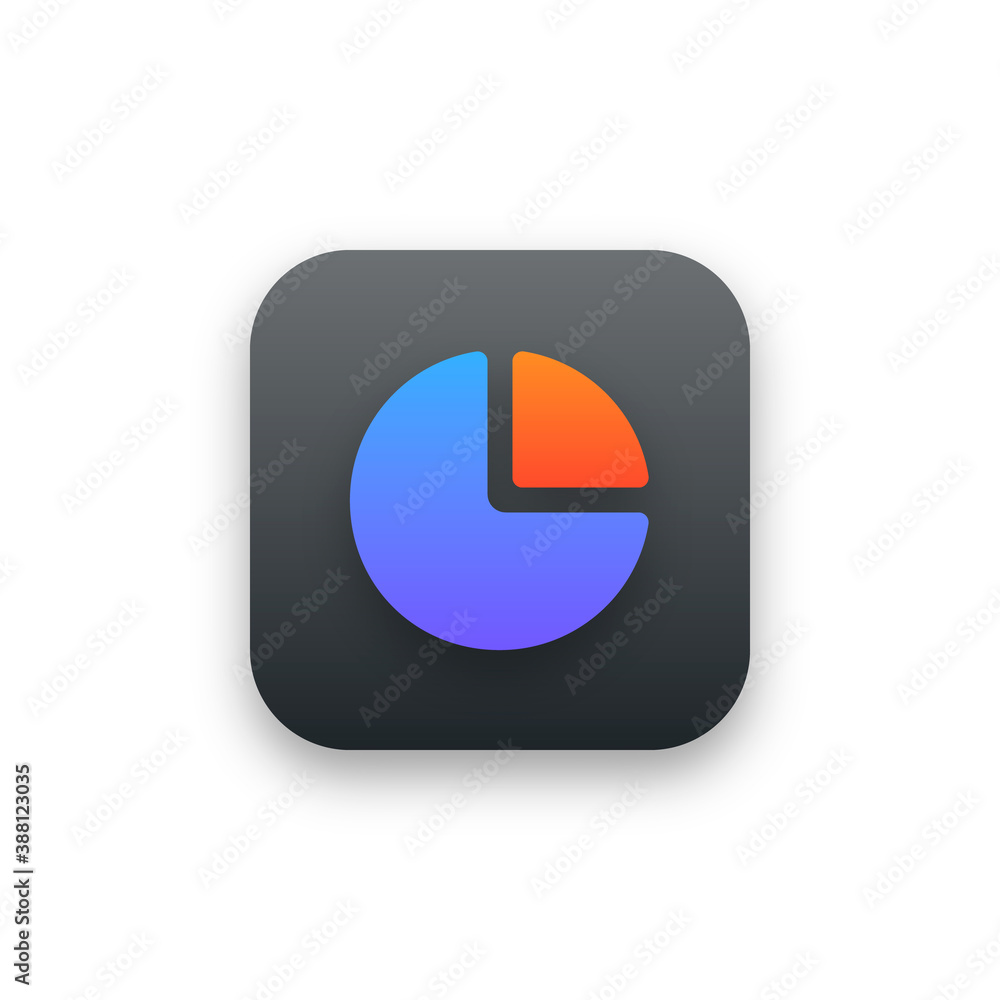 Business Charts and Diagrams 3d icon on dark gradient Business Charts and Diagrams 3d icon on dark gradient