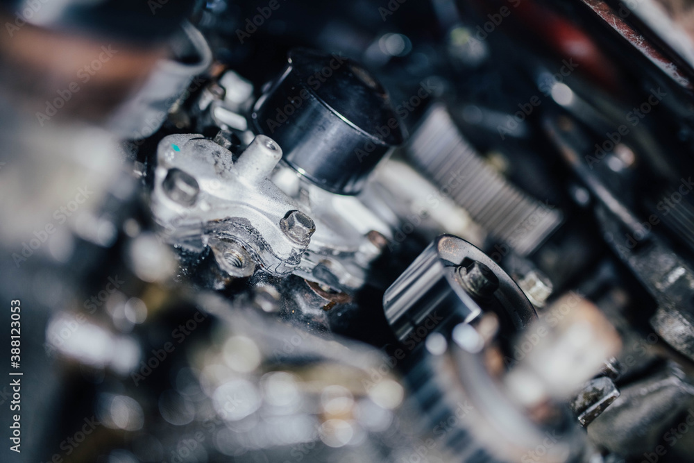 Fototapeta premium car water pump, lubricate with sealant when installed on the engine.
