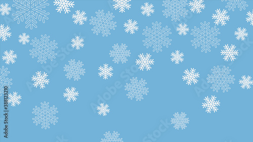 Christmas and New Year background with snowflakes. Abstract vector background