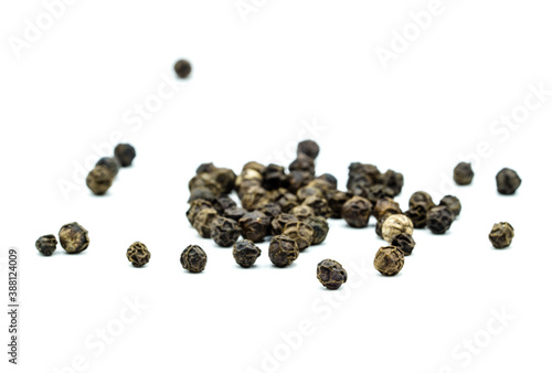 Peppercorns isolated on white background