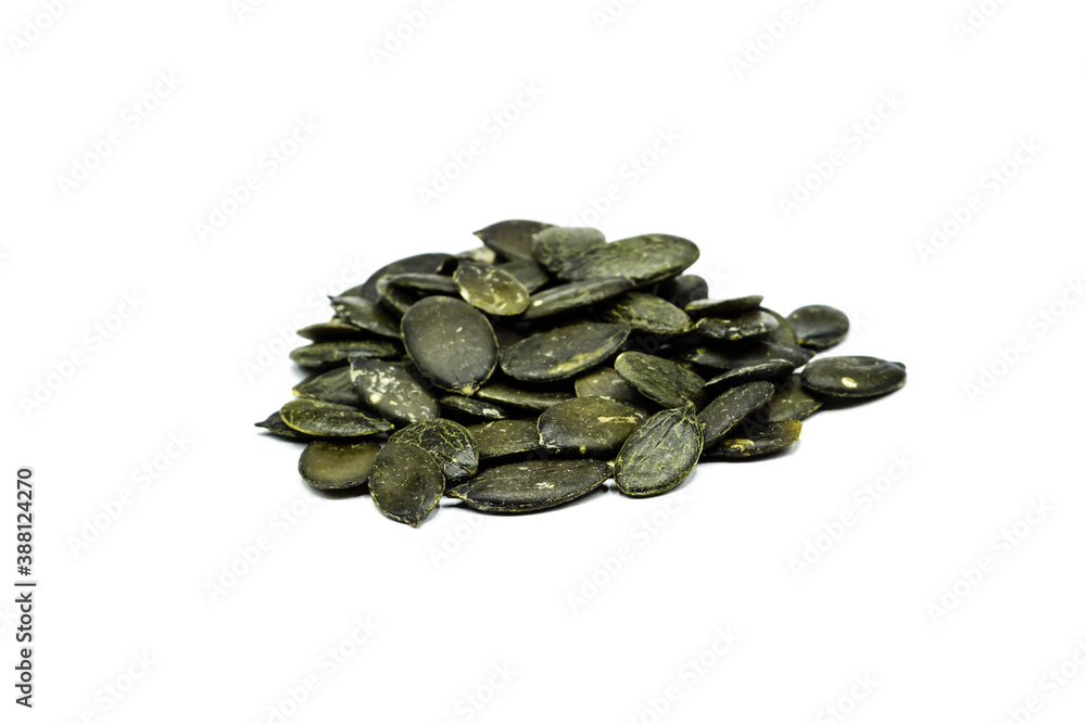 Pumpkin seeds isolated on white background Pumpkin seeds isolated on white background