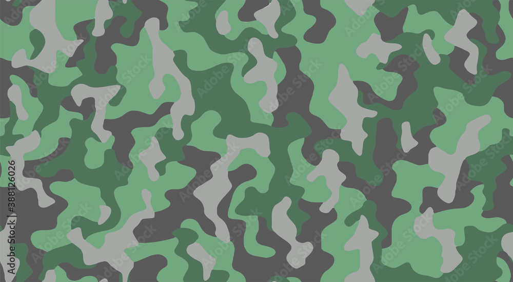 Fototapeta premium Full seamless abstract military camouflage skin pattern vector for decor and textile. Army masking design for hunting textile fabric printing and wallpaper. Design for fashion and home design.