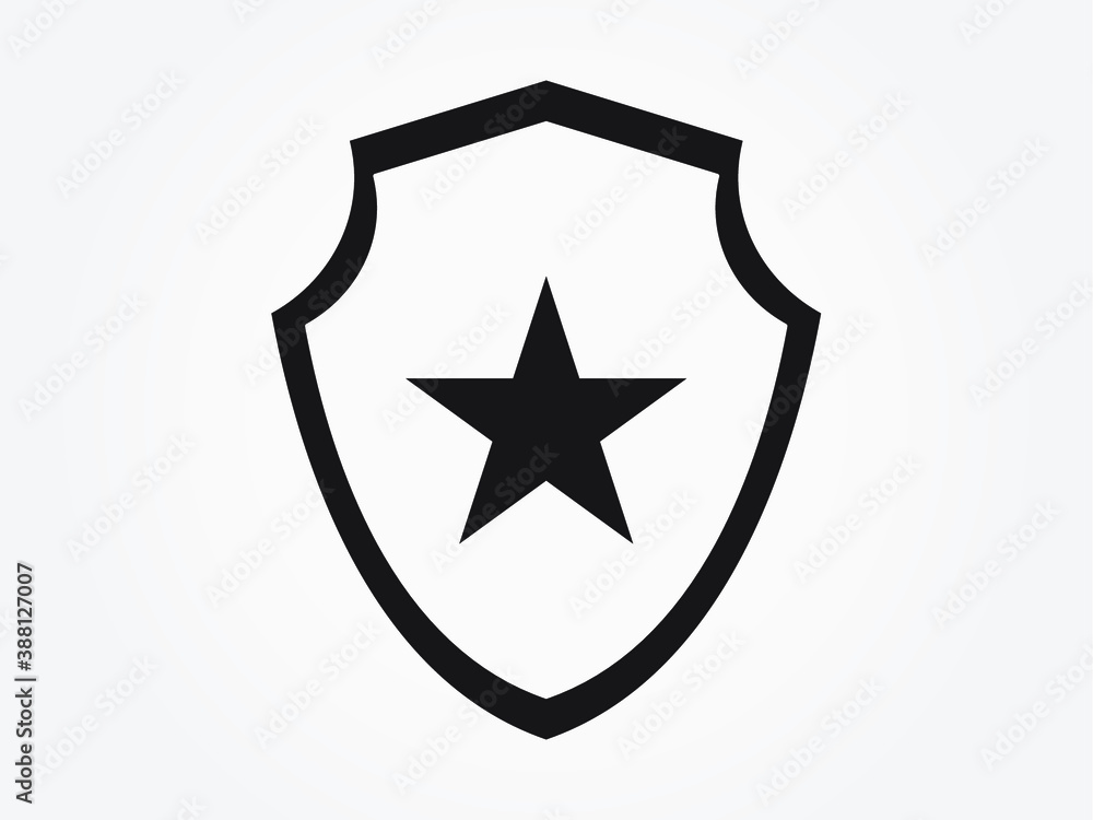 star shield badge vector illustration eps10