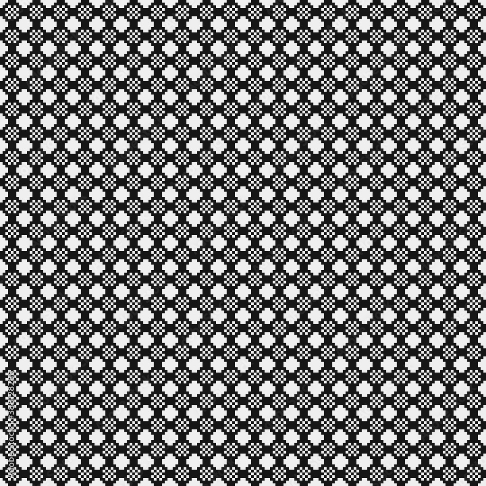 Fototapeta premium Abstract Cross Pattern Dots Logo generative computational art illustration