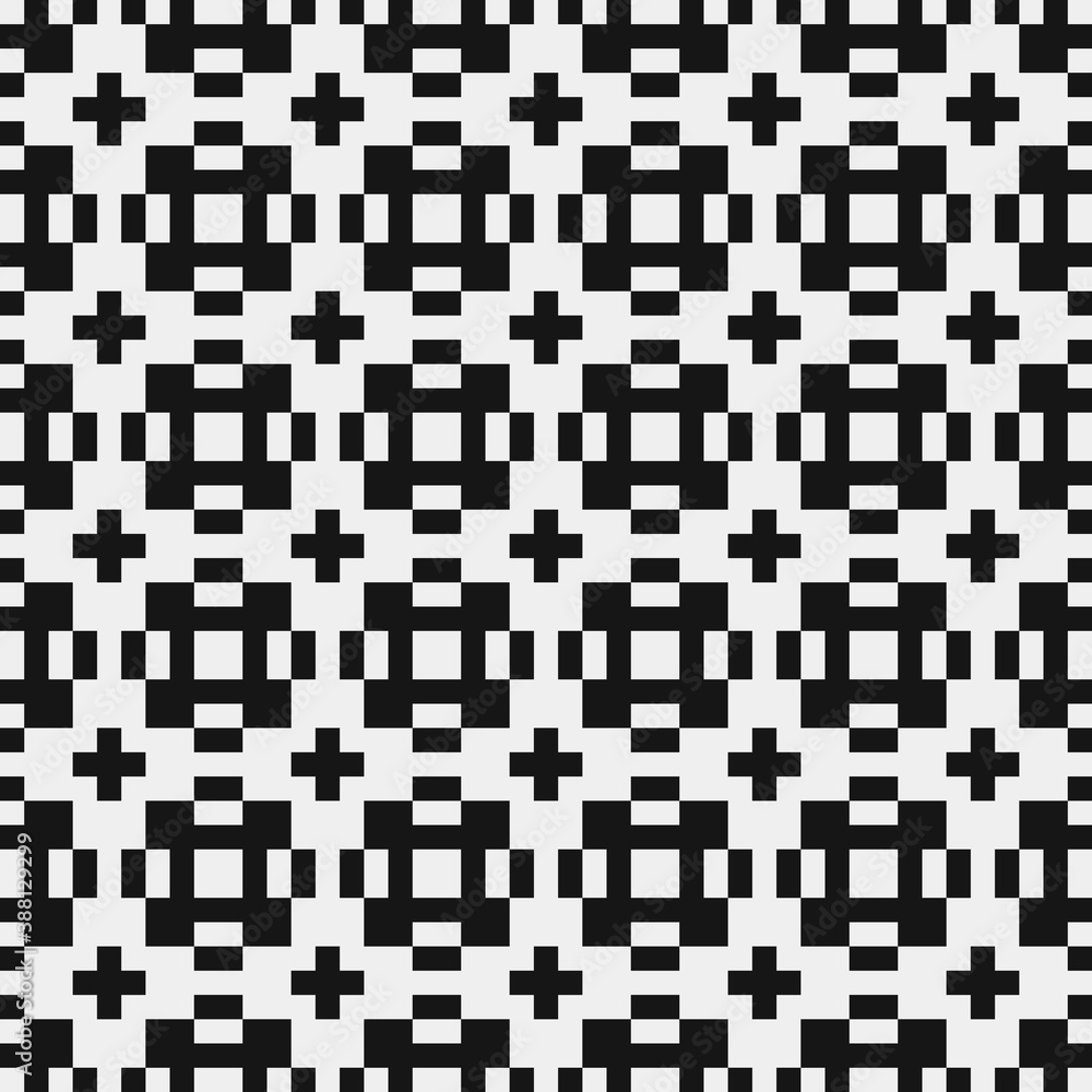 Fototapeta premium Abstract Cross Pattern Dots Logo generative computational art illustration