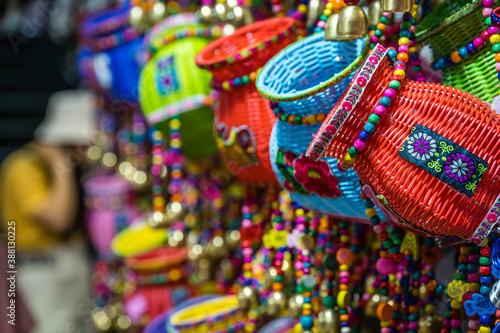 Colourful wicker baskets for sale for sale