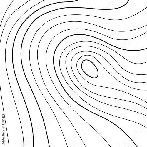 High-altitude topographic contour in the style of connected wires. Concept of a conditional geographical pattern and topography. Black & White. Cybersystems, interconnected. Vector illustration. photo