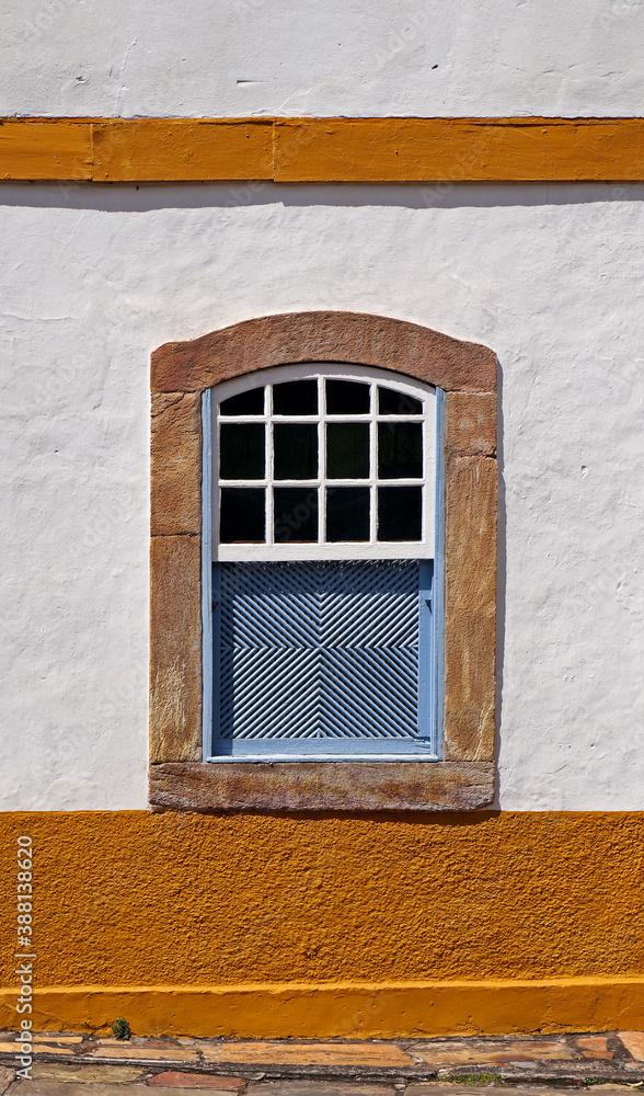 Ancient colonial window in Ouro Preto, Brazil Ancient colonial window in Ouro Preto, Brazil
