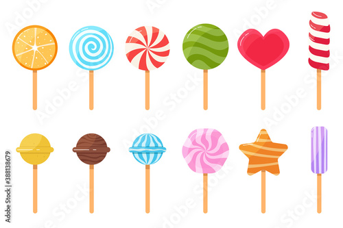 Collection of sweets on stick