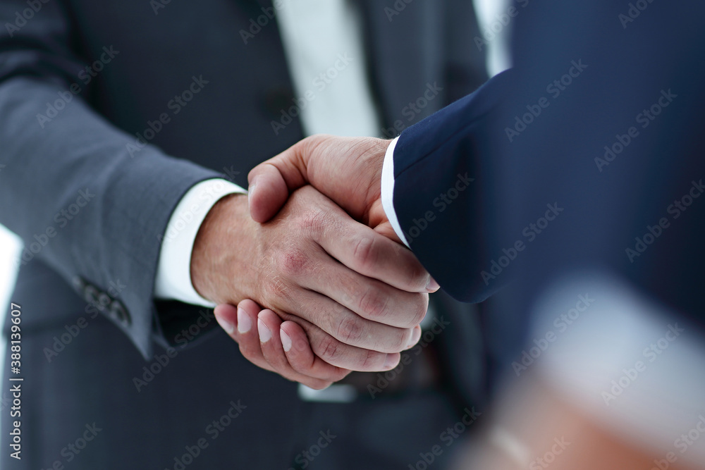 Handshake business concept in office