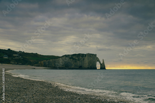 Cliffs of Etretat at dusk, Etretat-Normandy photo