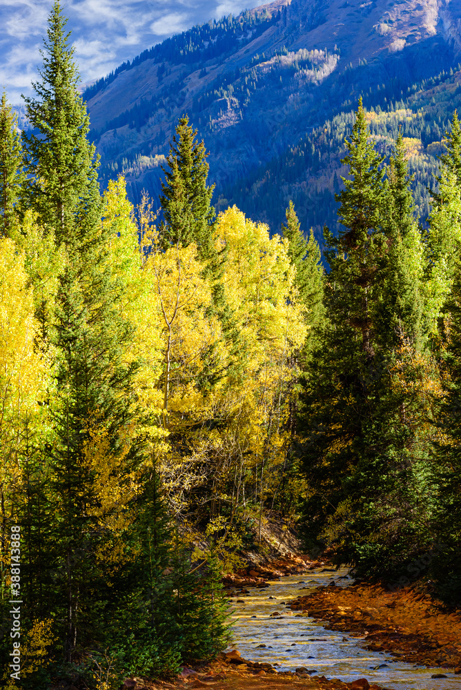 Beautiful Autumn Color in the San Juan Mountains of Colorado. Beautiful Autumn Color in the San Juan Mountains of Colorado.