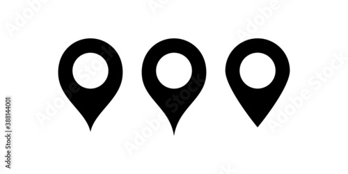 icon of point of location on white background. isolated location icon