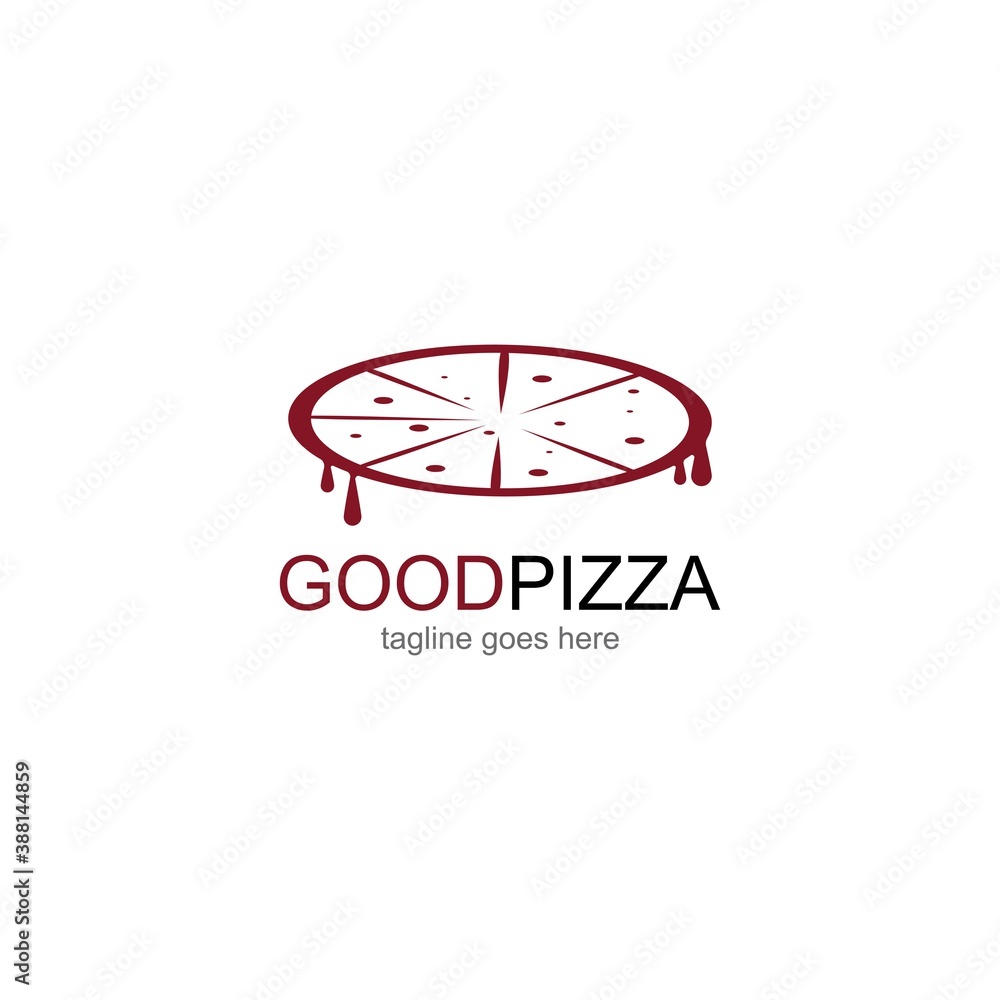Pizza cafe logo, pizza icon, emblem for fast food restaurant. Pizza cafe logo, pizza icon, emblem for fast food restaurant.