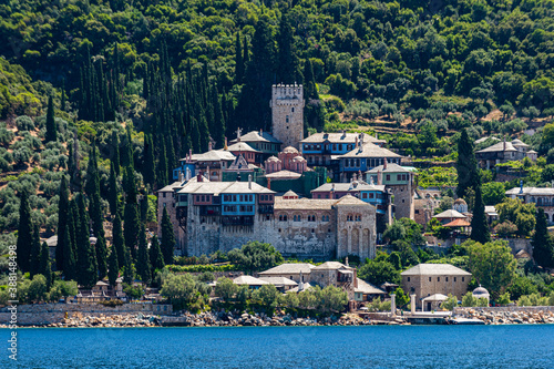 Greece, Docheiariou monastery in summer photo