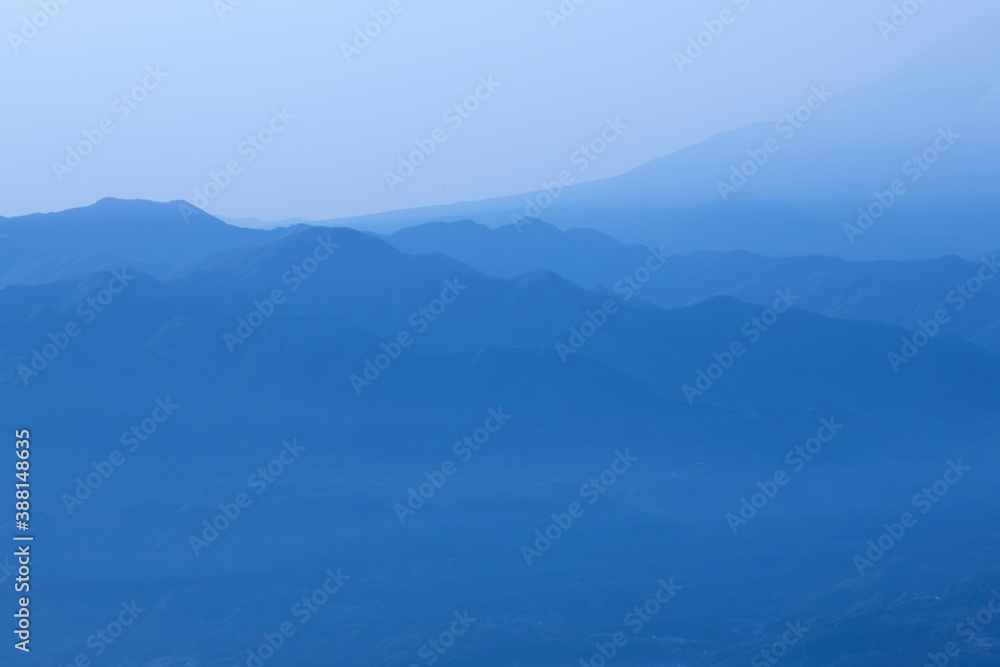 櫛形山からの朝もやの富士山 櫛形山からの朝もやの富士山
