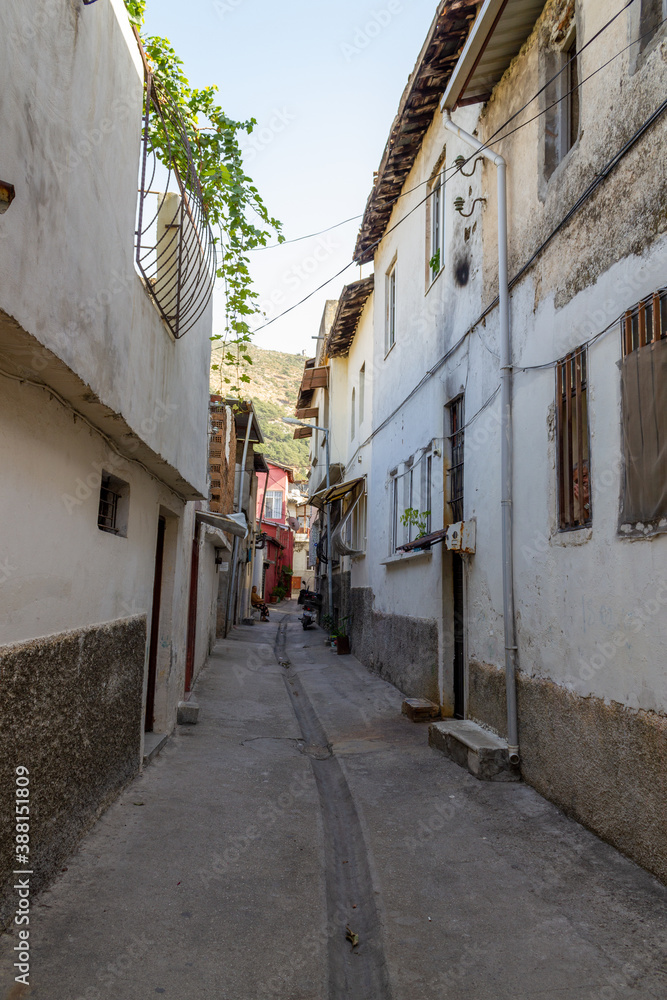 View of streets and houses in old Antakya city center. Hatay, Turkey