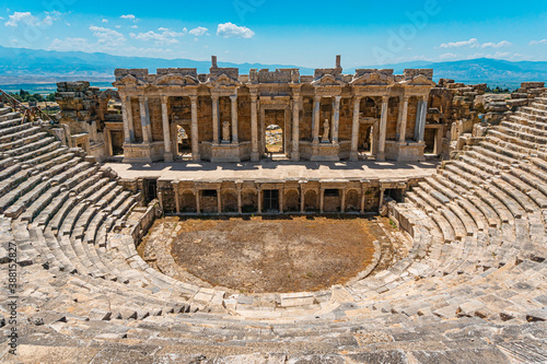 Ancient Roman Theater from Hierapolis Ancient City. Pamukkale, Denizli, Turkey