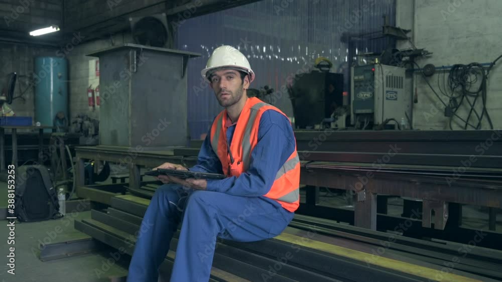 the worker is working in the factory the worker is working in the factory