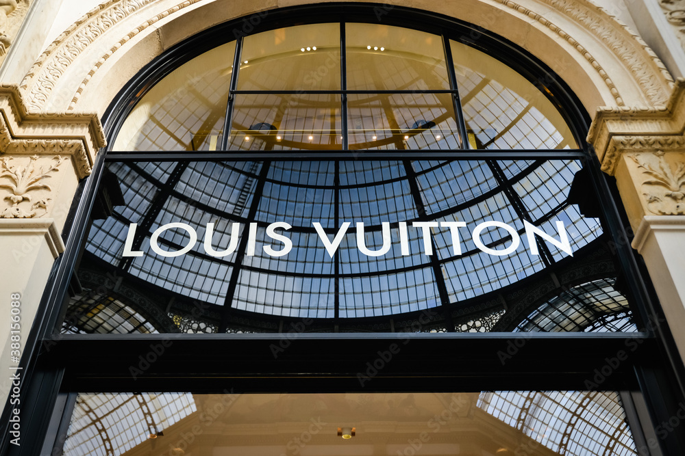 Milan, Italy - September 24, 2017: Louis Vuitton Store In Milan