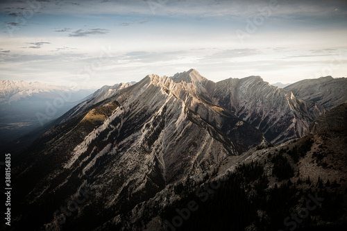 ThA view from a helicopter of the Rocky Mountains. photo