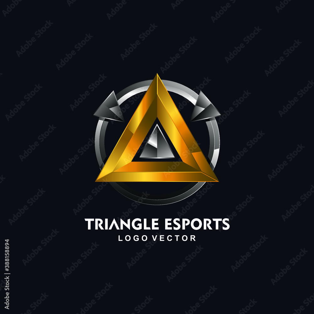 Triangle esport logo in vector Triangle esport logo in vector