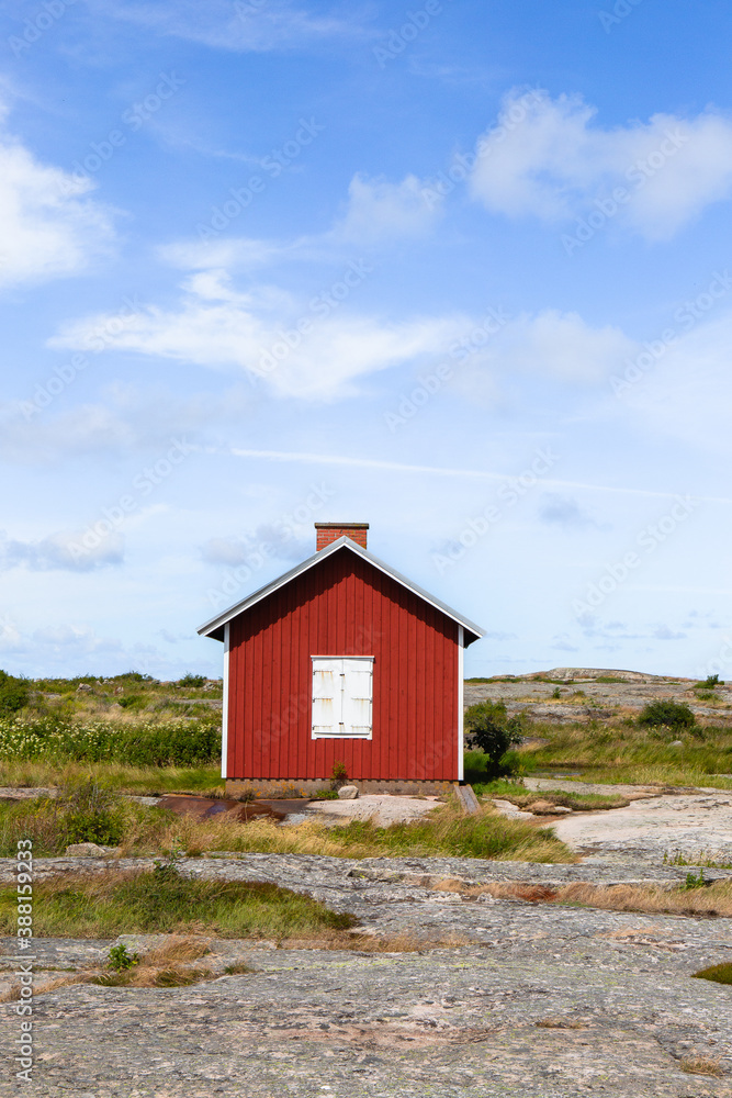 red cbin on swedish island red cbin on swedish island