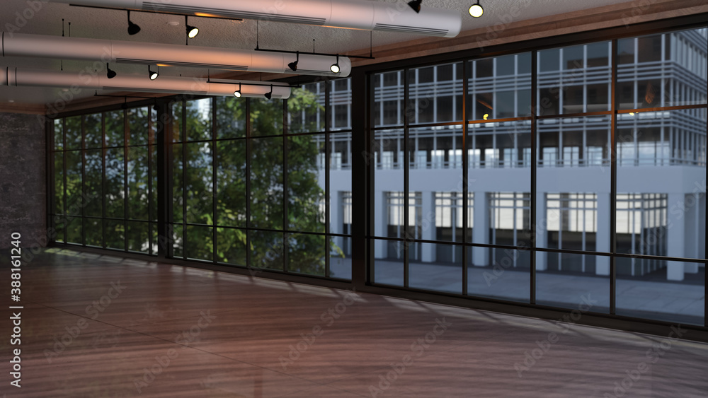 テレビ会議背景用 Zoom会議背景用 Cg オフィスビル Video Conferencing Background For Using In Video Conference And As A Zoom Background Stock Illustration Adobe Stock