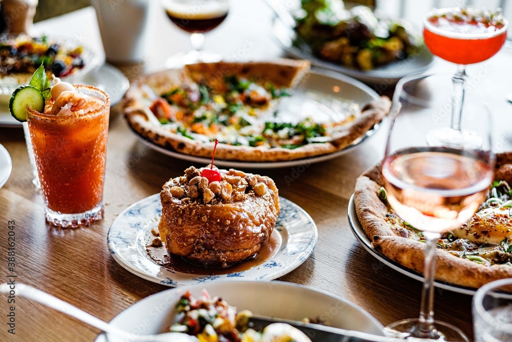 food on a table food on a table
