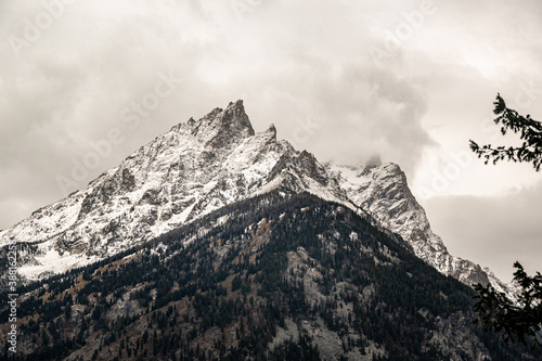 Snow covered mountian peaks