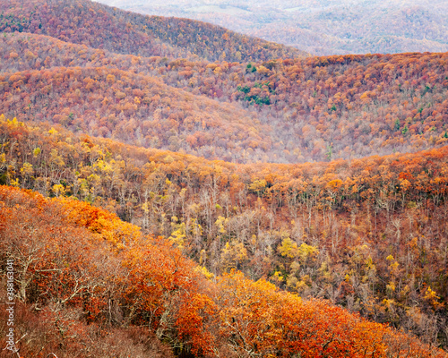 Stampa su tela The Priest Wilderness landscape in autumn is a U