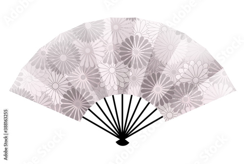 扇子　喪中　菊　アイコン