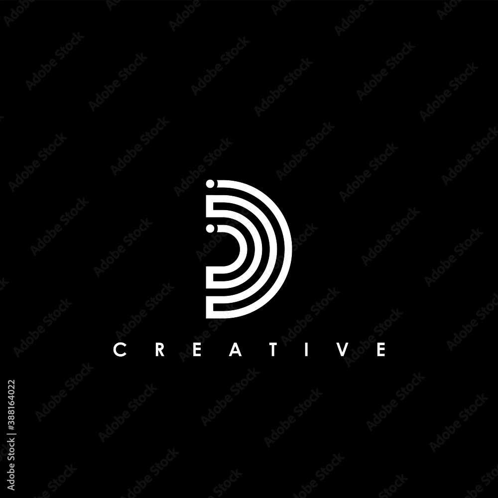 D Letter Initial Logo Design Template Vector Illustration D Letter Initial Logo Design Template Vector Illustration