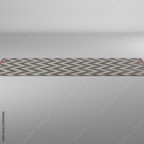 Ilustración 3d de una alfombra estilo zebra
