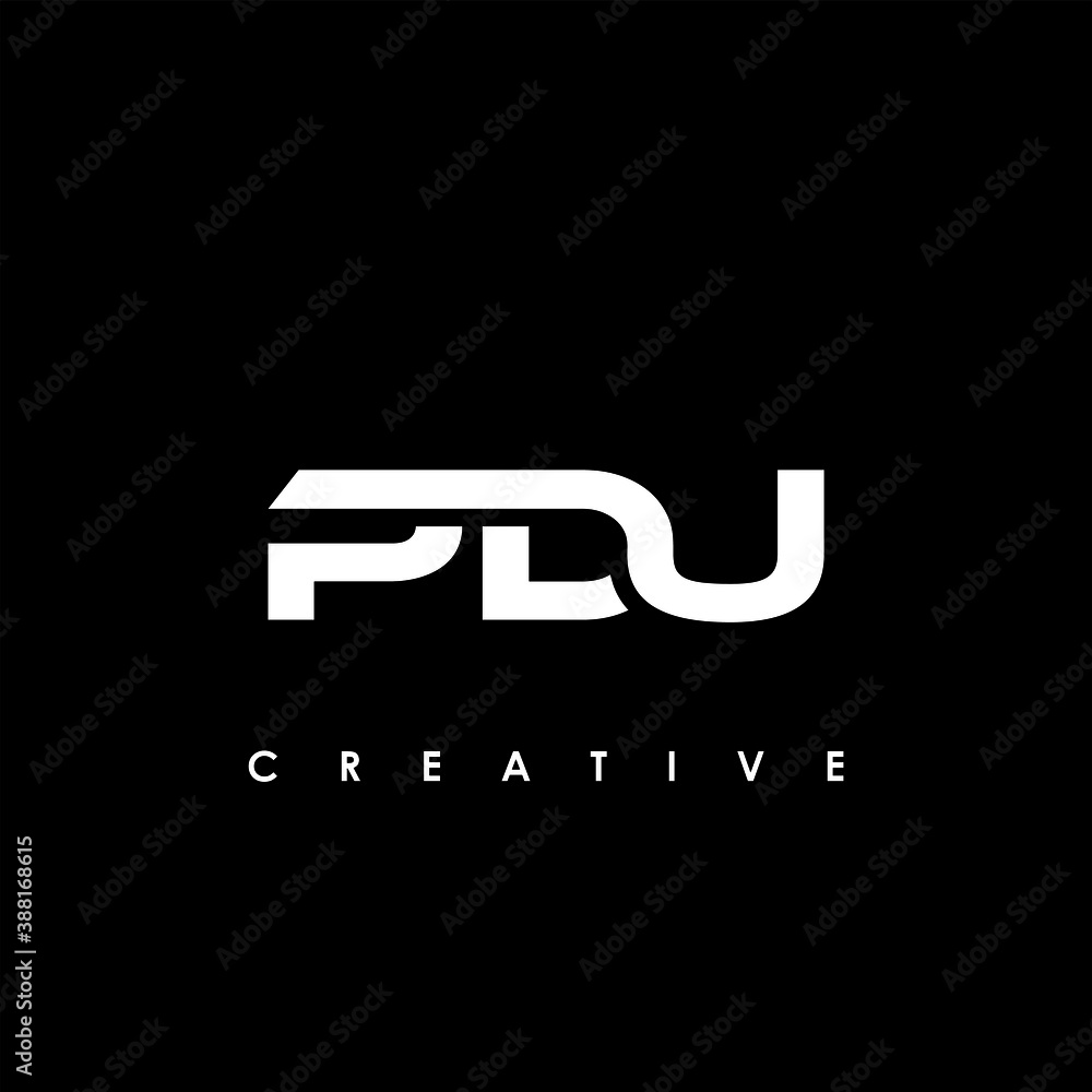 PDU Letter Initial Logo Design Template Vector Illustration PDU Letter Initial Logo Design Template Vector Illustration
