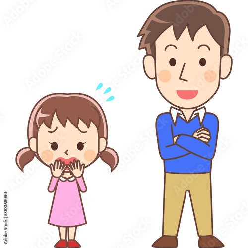 焦る少女と落ち着いた男性