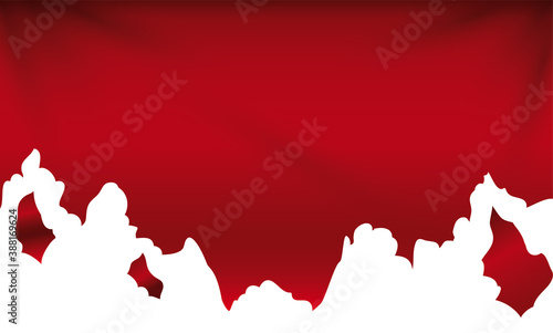 Isolated Red Ripped Coat over White Background, Vector Illustration