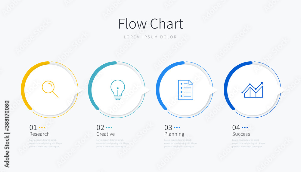 Flow chart infographic template