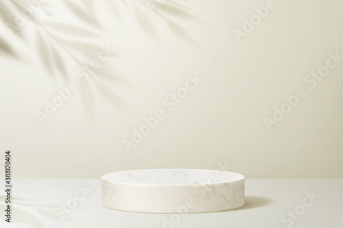 Round marble display stage