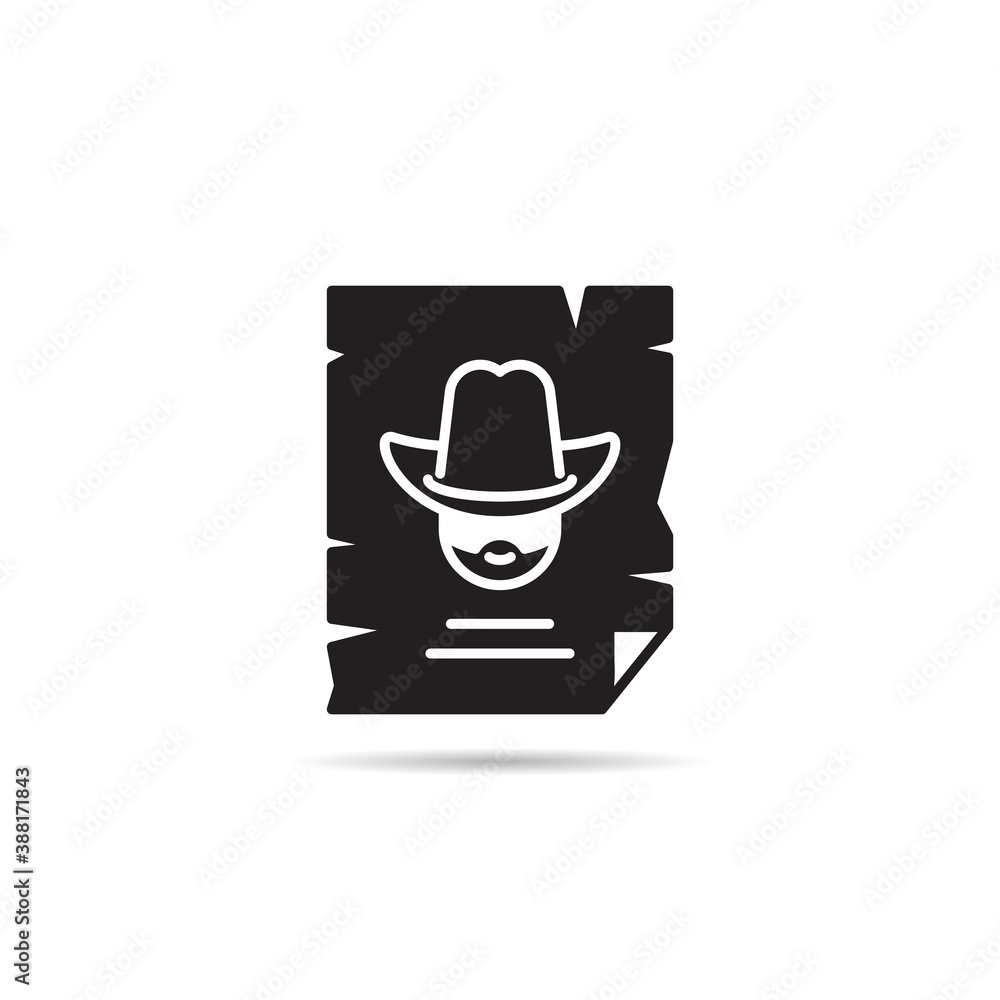 most wanted poster icon on white background vector illustration most wanted poster icon on white background vector illustration