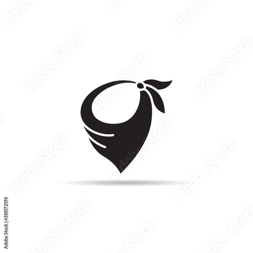 bandanna icon on white background vector illustration