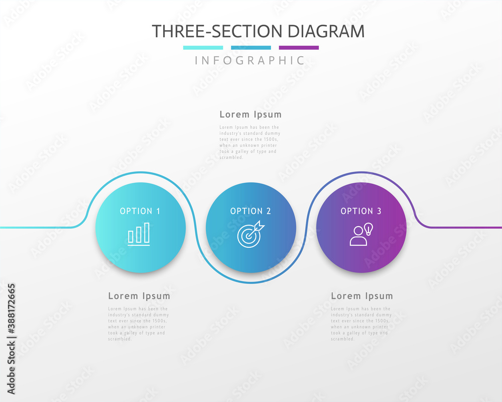 Modern flowing infographic