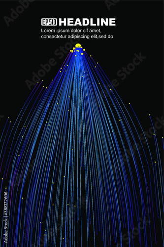 Upward emission of particle radiation, Internet communication technology background.