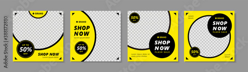 Energetic post template in yellow